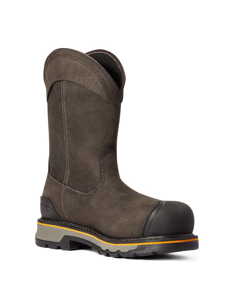 Botas Impermeables Ariat Stump Jumper Pull-On Composite Puntera Trabajo Hombre Cafe | JUGM60574