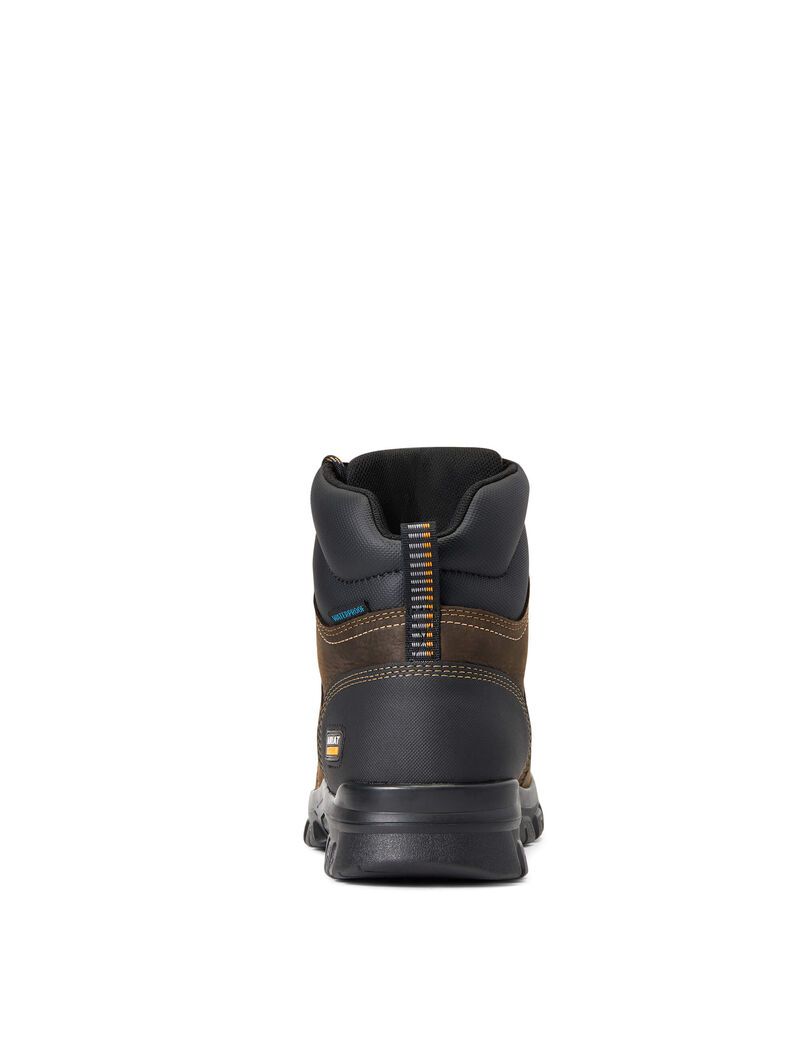 Botas Impermeables Ariat Treadfast 6' Trabajo Hombre Marrones Oscuro | LSPR51746