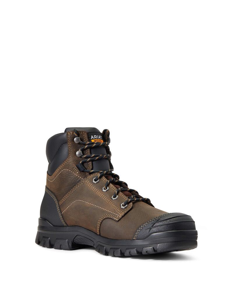 Botas Impermeables Ariat Treadfast 6' Trabajo Hombre Marrones Oscuro | LSPR51746