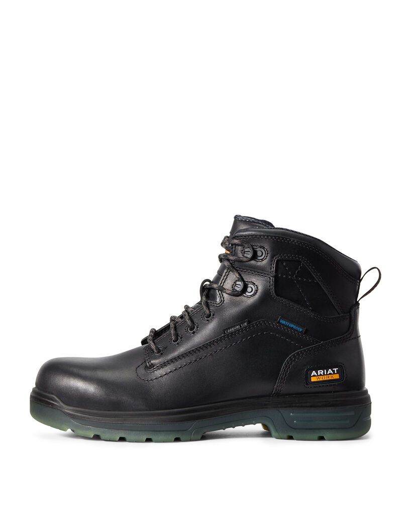 Botas Impermeables Ariat Turbo 6' H2O CSA Carbon Puntera Trabajo Hombre Negras | ZWCK59468