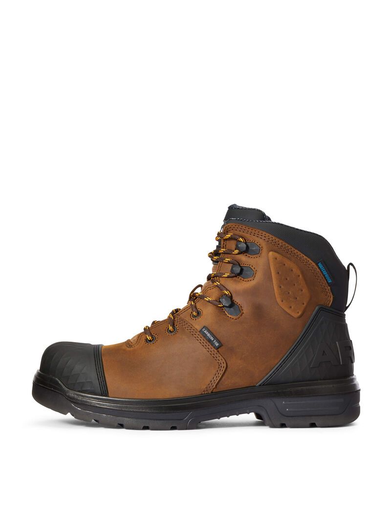 Botas Impermeables Ariat Turbo Outlaw 6' Carbon Puntera Trabajo Hombre Marrones | XBFU26710