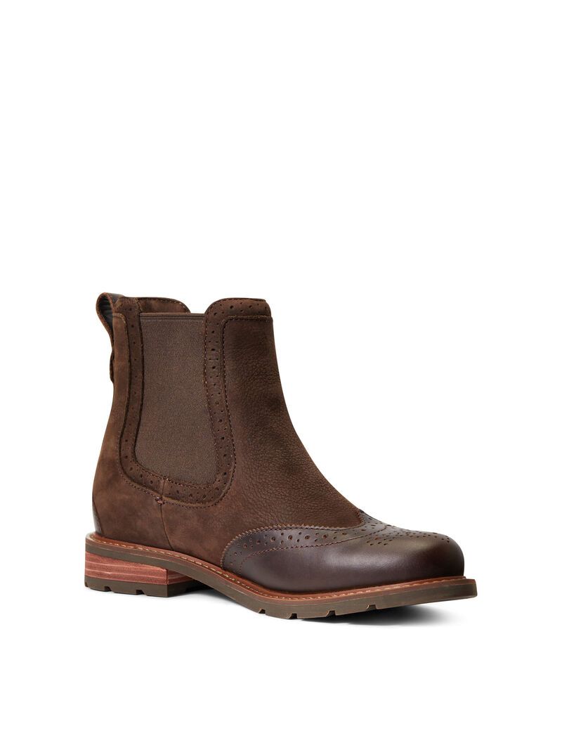 Botas Impermeables Ariat Wexford Brogue Impermeables Mujer Chocolate Marrones | JBZS57860