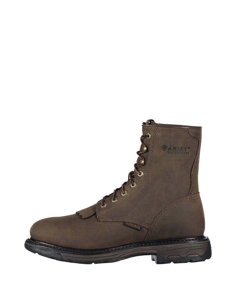 Botas Impermeables Ariat WorkHog 8' Trabajo Hombre Marrones | CKFB39017