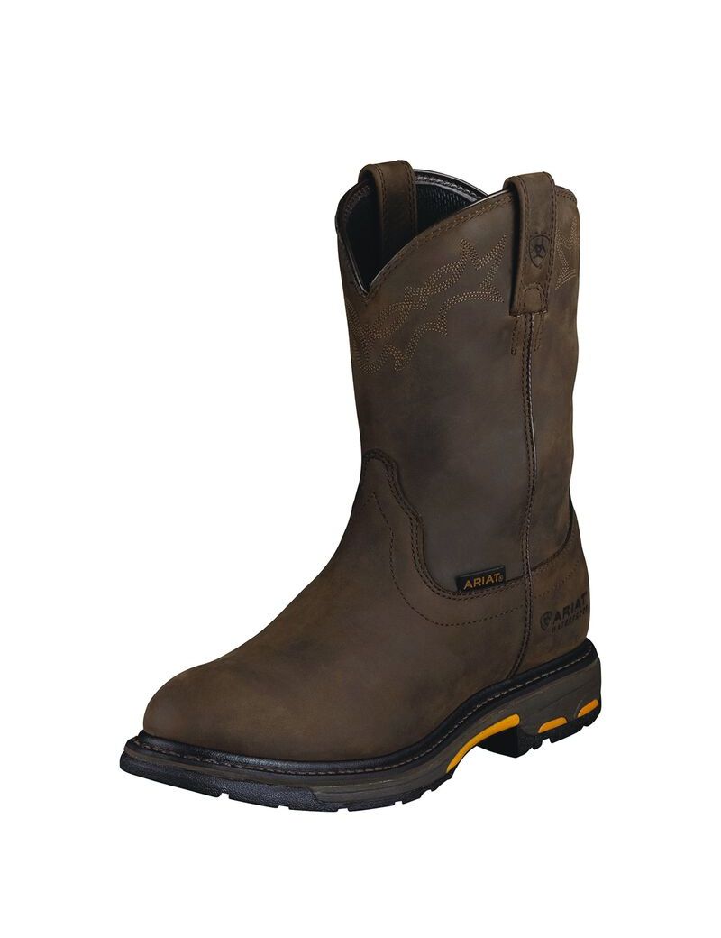 Botas Impermeables Ariat WorkHog Trabajo Hombre Marrones | XGRP13408