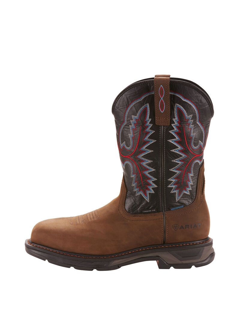 Botas Impermeables Ariat WorkHog XT Carbon Puntera Trabajo Hombre Marrones | OGFN68209