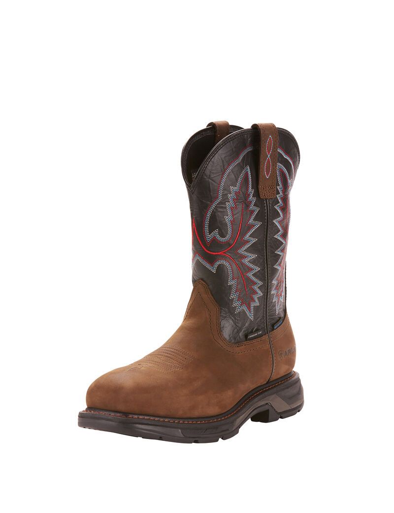 Botas Impermeables Ariat WorkHog XT Carbon Puntera Trabajo Hombre Marrones | OGFN68209