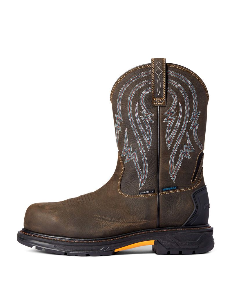 Botas Impermeables Ariat WorkHog XT Tumbleweed Carbon Puntera Trabajo Hombre Cafe | SFVU45763