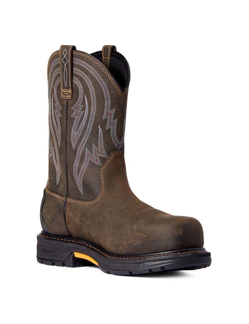 Botas Impermeables Ariat WorkHog XT Tumbleweed Carbon Puntera Trabajo Hombre Cafe | SFVU45763