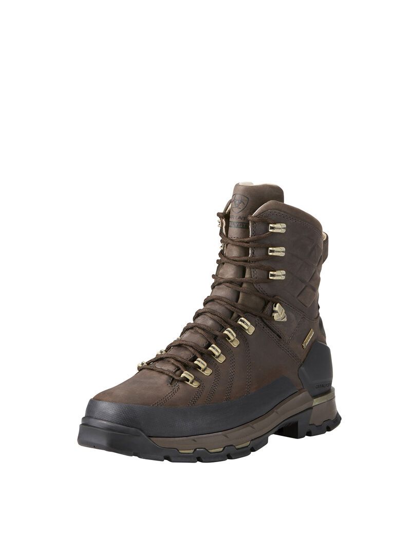 Botas Montaña Ariat Catalyst VX Defiant 8\' Gore-Tex 400g Hunting Hombre Marrones | AFSN91264