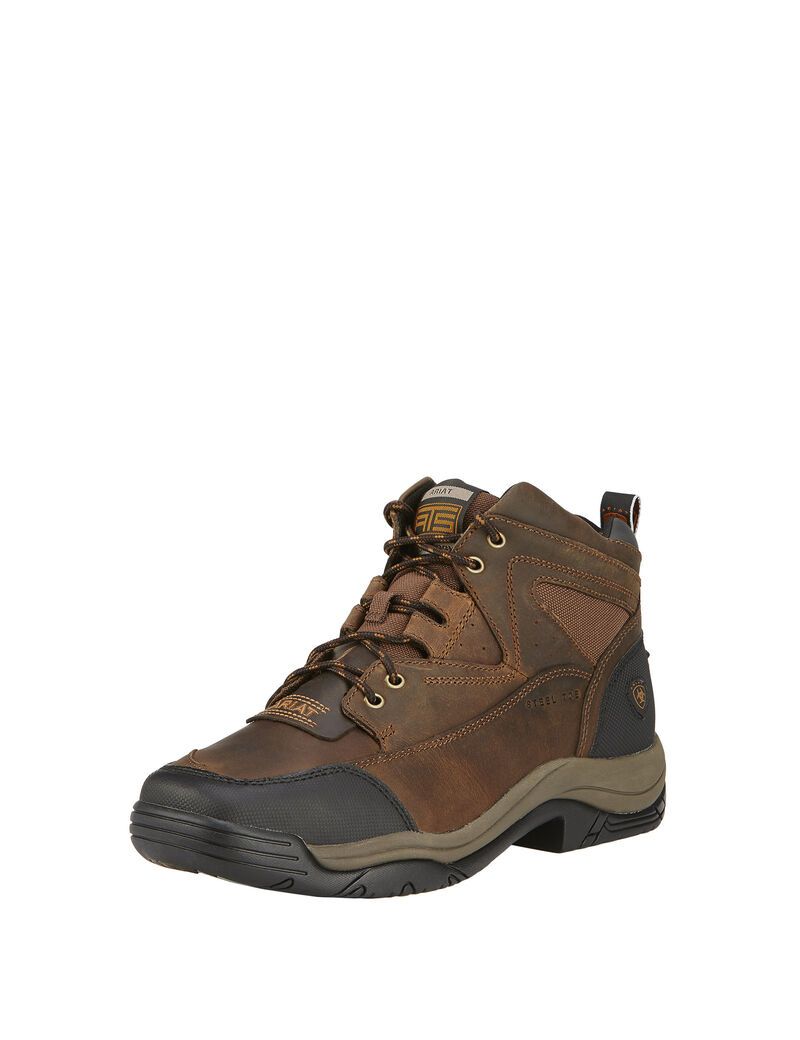 Botas Montaña Ariat Terrain Anchos Square Puntera Steel Puntera Trabajo Hombre Marrones | EPNX49832