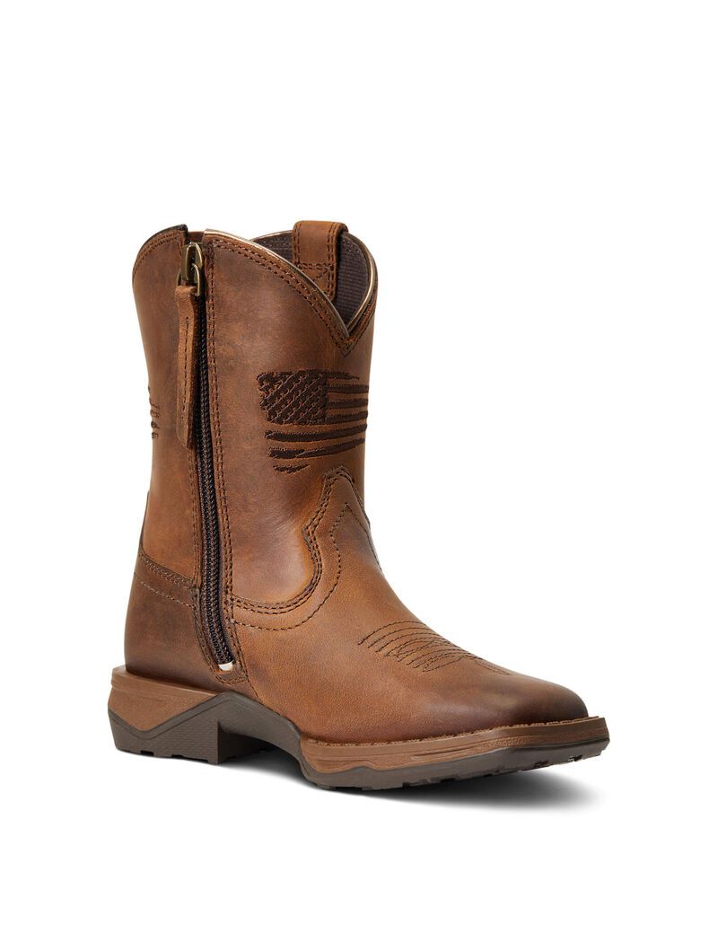 Botas Occidentales Ariat Anthem Patriot Niños Marrones | GJNF86295