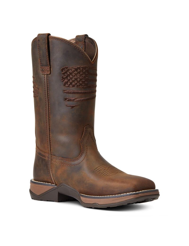 Botas Occidentales Ariat Anthem Patriot Mujer Marrones | KZJV15780