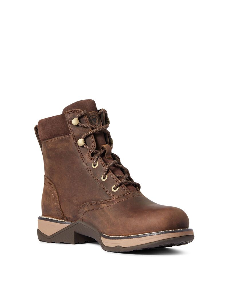 Botas Occidentales Ariat Anthem Round Puntera Lacer Mujer Marrones | OAKB50938