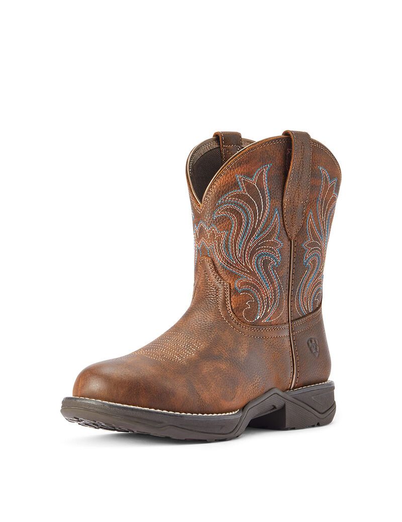 Botas Occidentales Ariat Anthem Round Puntera Shortie Mujer Cobra | QTND74310