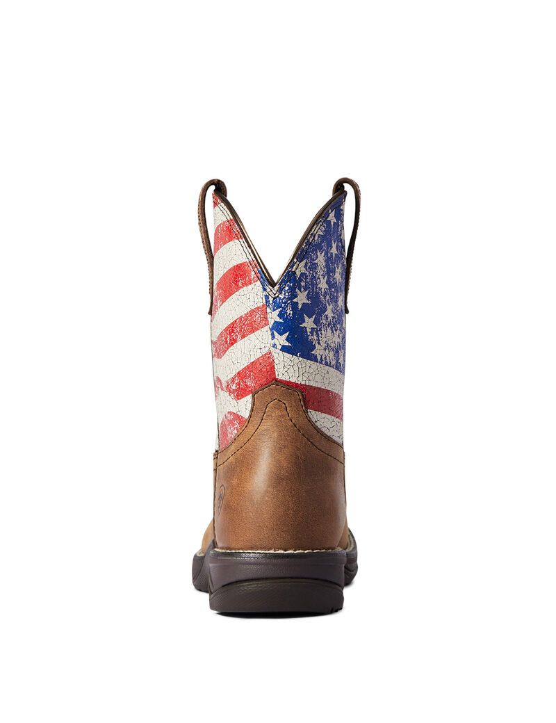 Botas Occidentales Ariat Anthem Shortie Patriot Mujer Rojas Marrones | ULMG54096