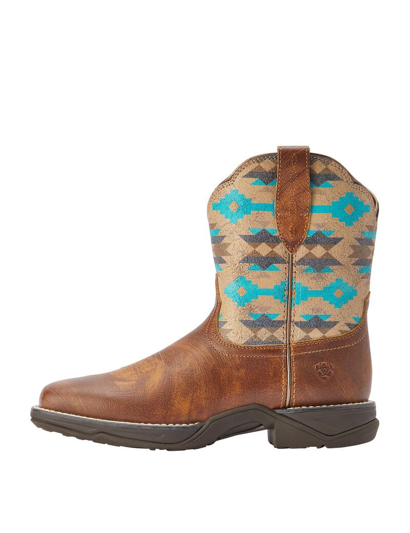 Botas Occidentales Ariat Anthem Shortie Savanna Mujer Gris Marrones | WGLH85017