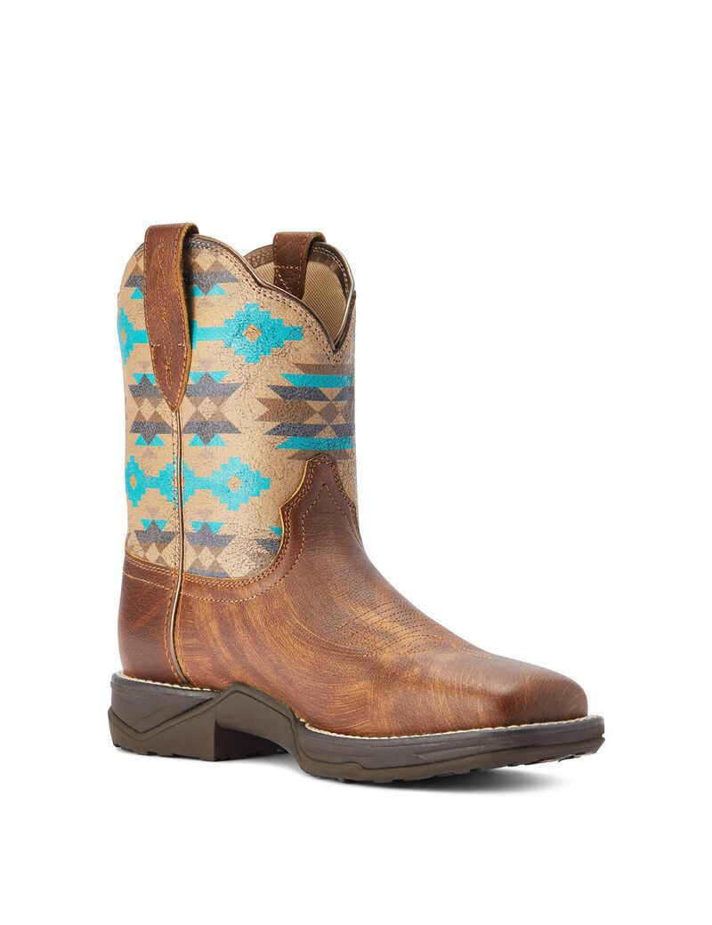 Botas Occidentales Ariat Anthem Shortie Savanna Mujer Gris Marrones | WGLH85017