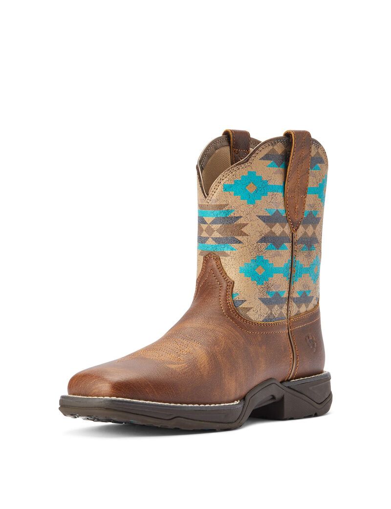 Botas Occidentales Ariat Anthem Shortie Savanna Mujer Gris Marrones | WGLH85017