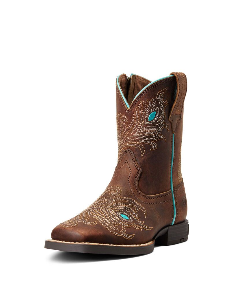 Botas Occidentales Ariat Bright Eyes Ii Niños Marrones | UGRS24896