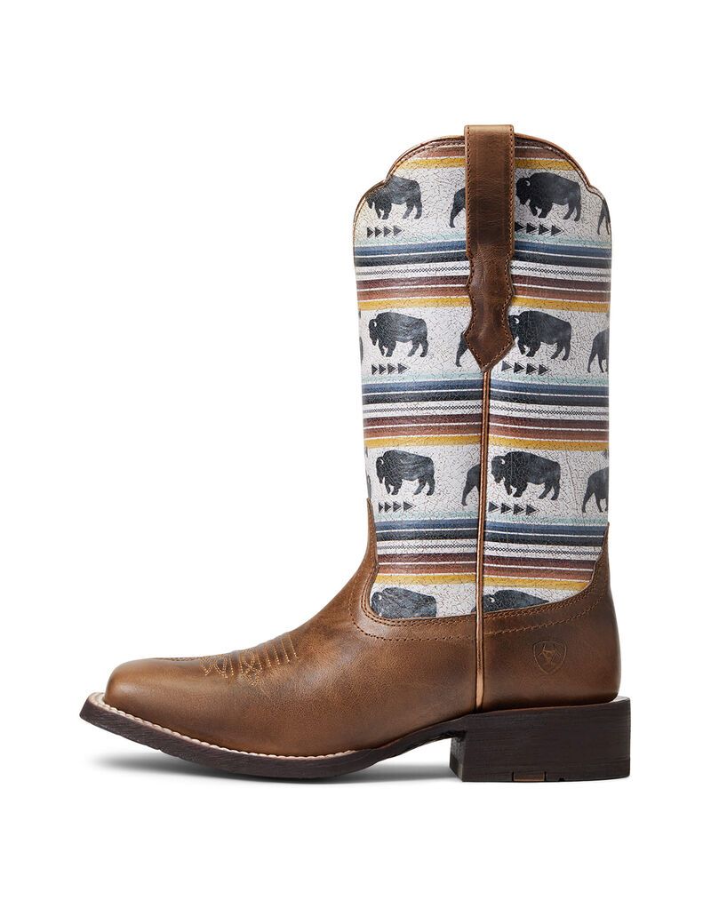 Botas Occidentales Ariat Circuit Savanna Mujer Gris Marrones | MXNT94108