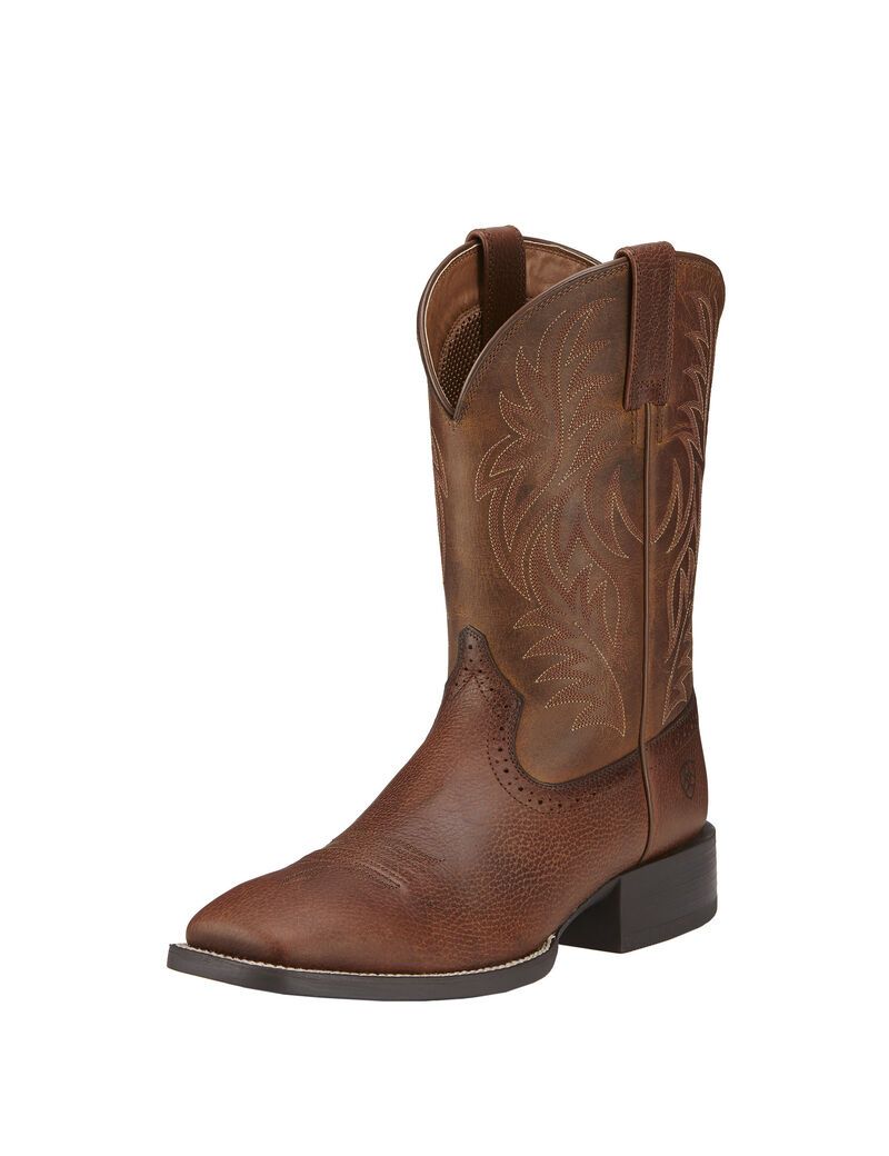 Botas Occidentales Ariat Deporte Anchos Square Puntera Hombre Marrones | NOSC70492