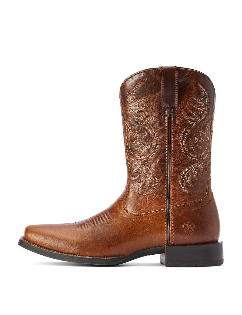 Botas Occidentales Ariat Deporte Boss Man Hombre Marrones | UGMO25683