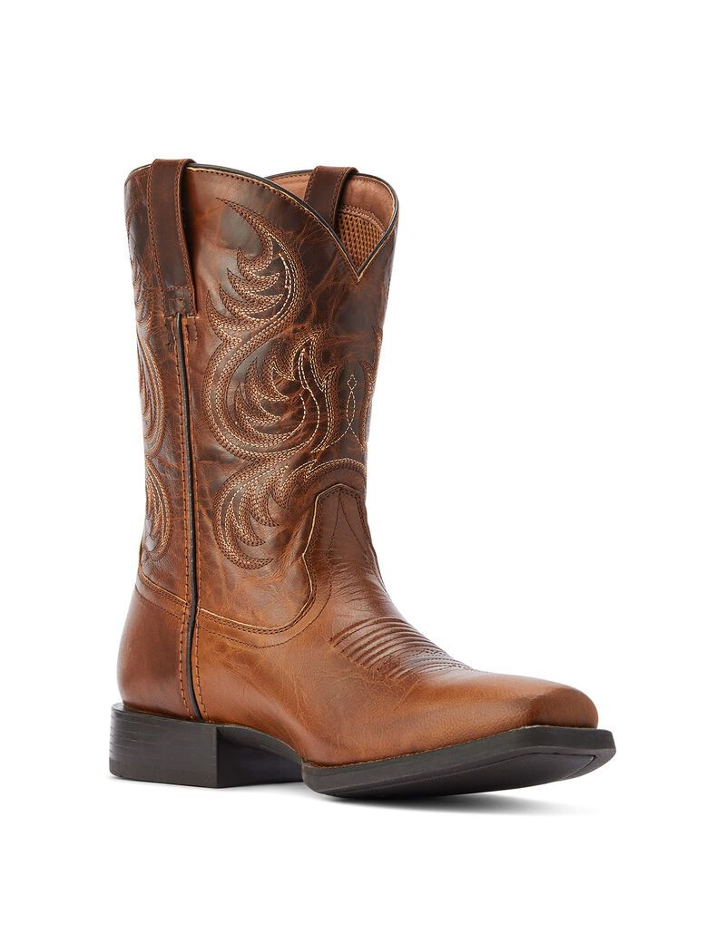 Botas Occidentales Ariat Deporte Boss Man Hombre Marrones | UGMO25683