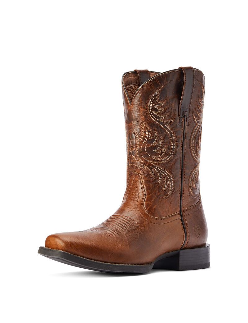 Botas Occidentales Ariat Deporte Boss Man Hombre Marrones | UGMO25683