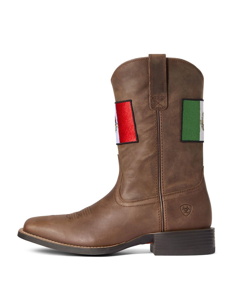 Botas Occidentales Ariat Deporte Orgullo Mexicano Ii Hombre Marrones | GNQW50681