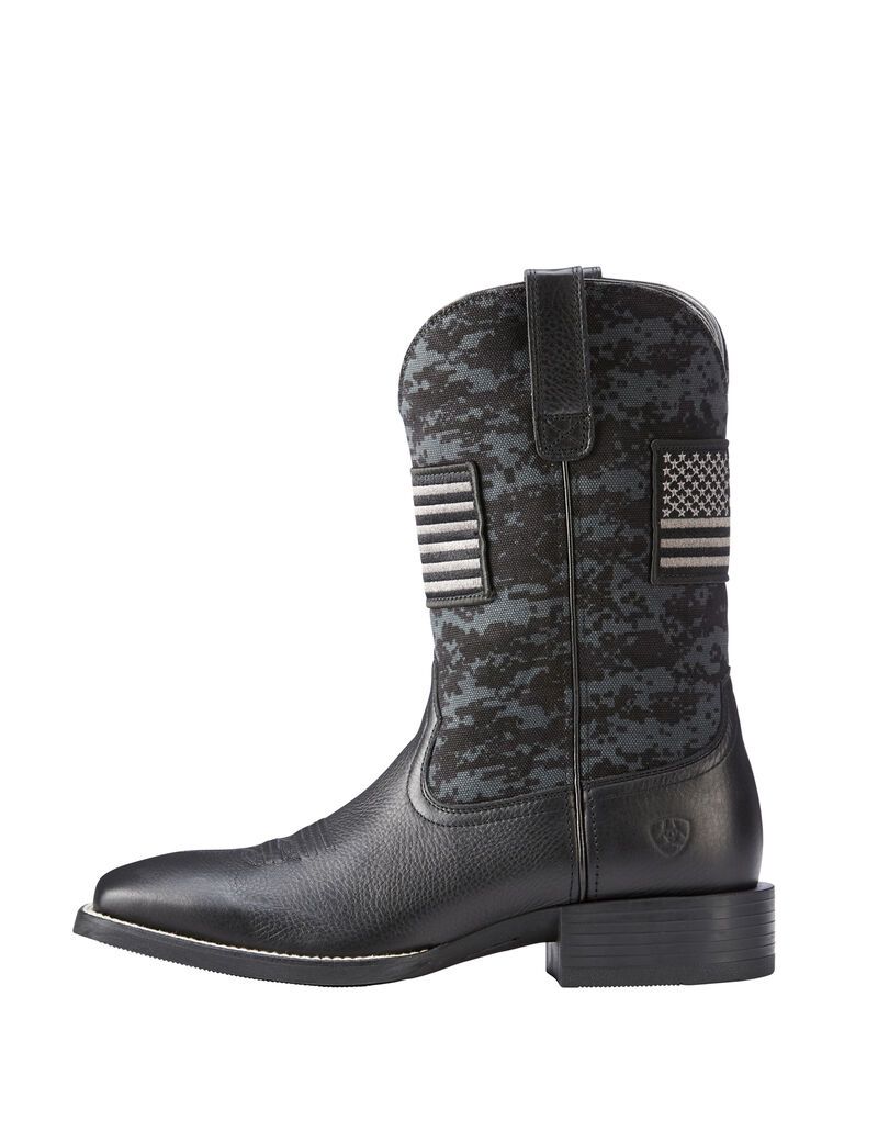 Botas Occidentales Ariat Deporte Patriot Hombre Negras | WBMA49087