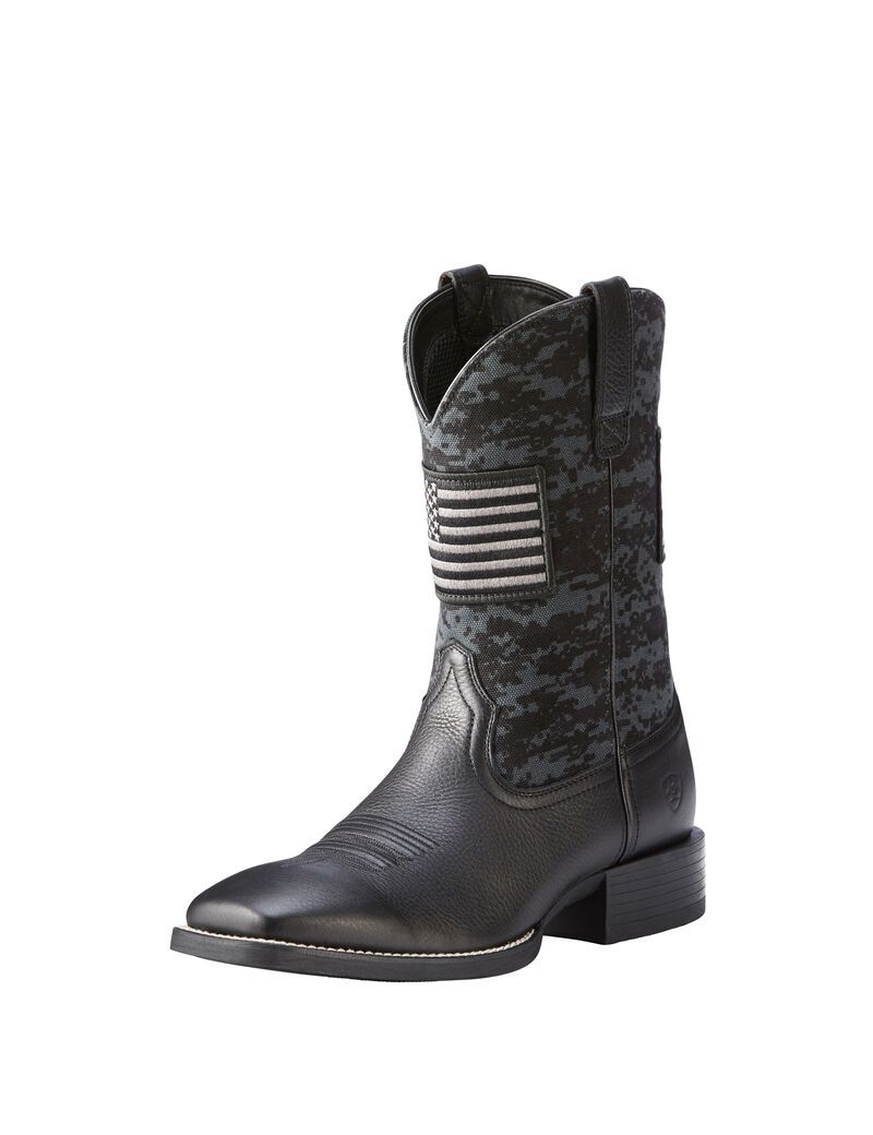 Botas Occidentales Ariat Deporte Patriot Hombre Negras | WBMA49087