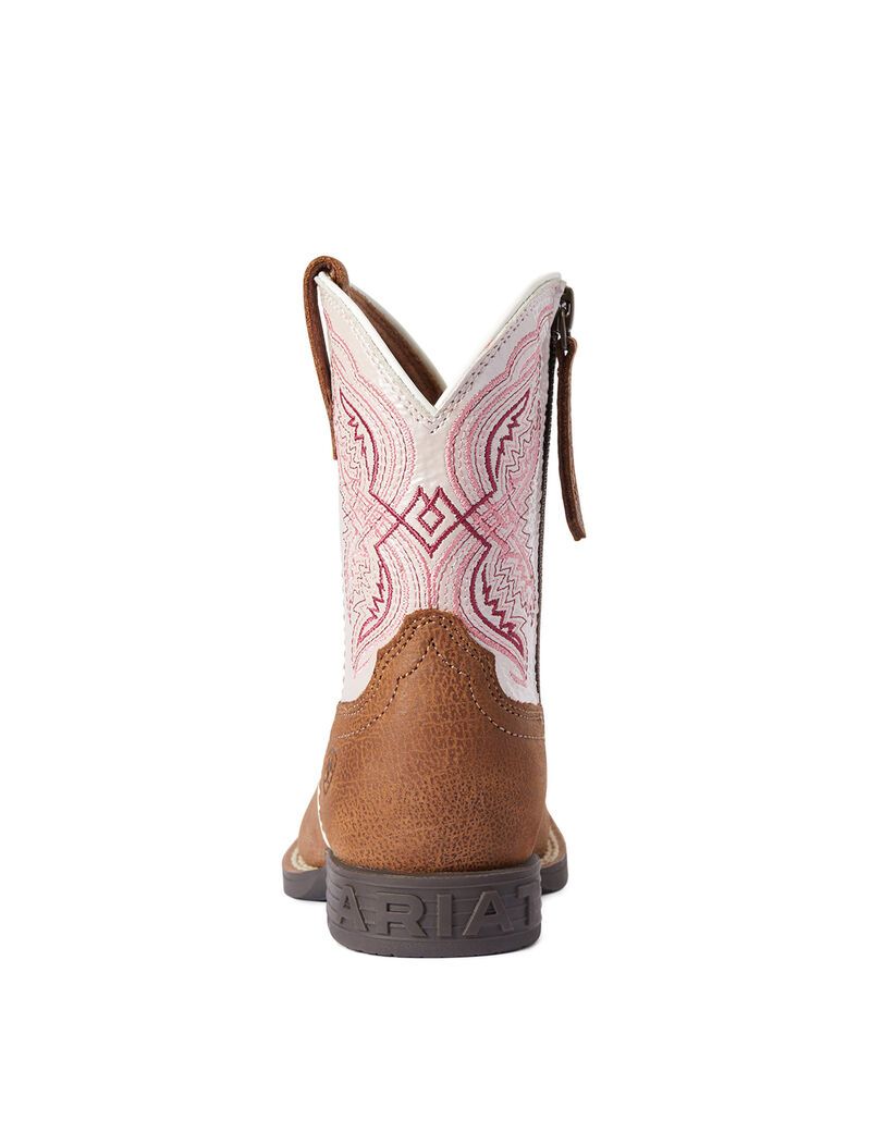 Botas Occidentales Ariat Double Kicker Niños Marrones | LVZE75021