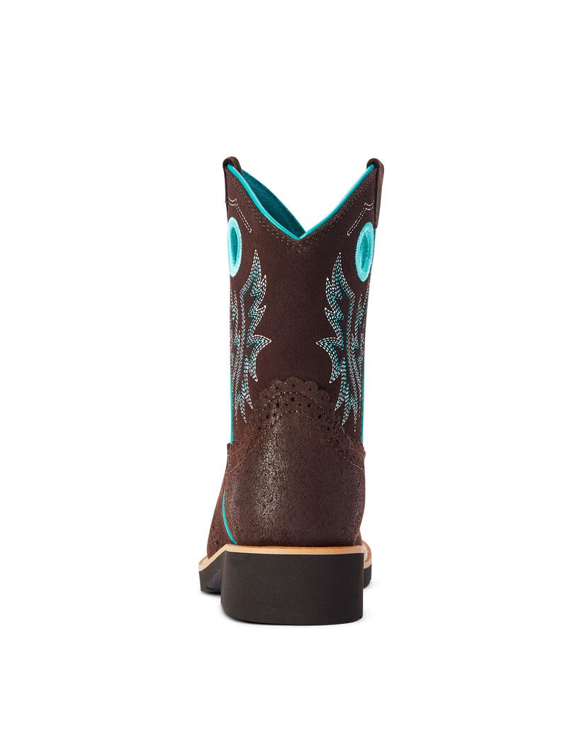 Botas Occidentales Ariat Fatbaby Cowgirl Niños Azul Real Chocolate | XPHO17568