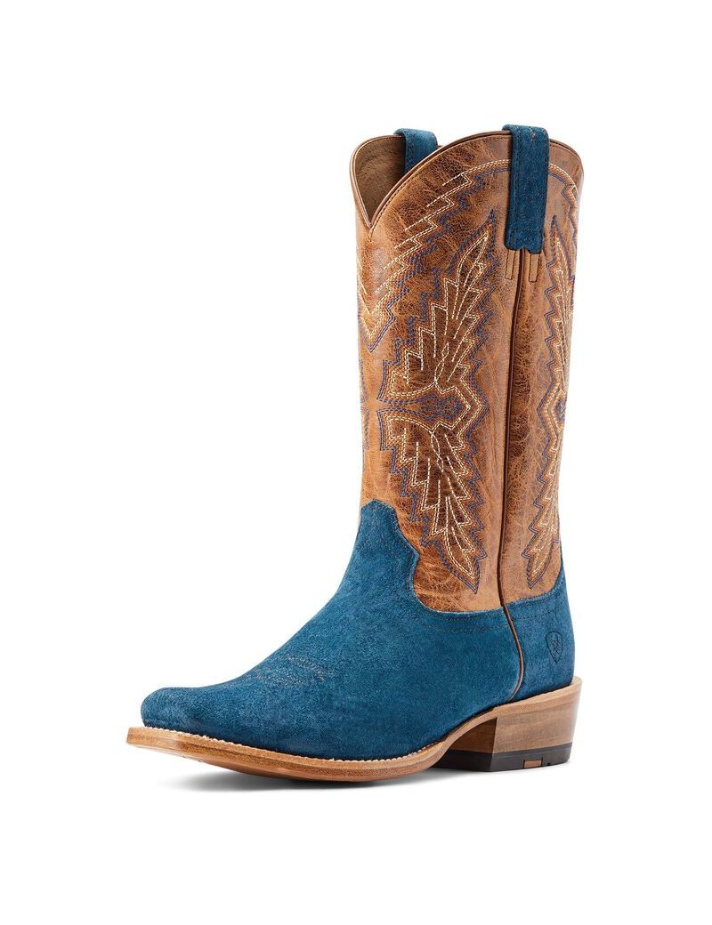 Botas Occidentales Ariat Futurity Showman Hombre Gris Azules | CUDY86701