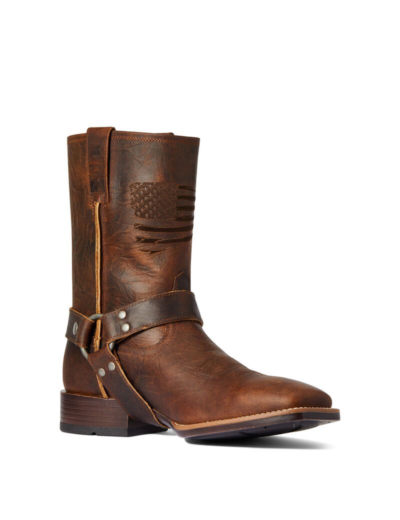 Botas Occidentales Ariat Harness Patriot Ultra Hombre Marrones | YUGE46593