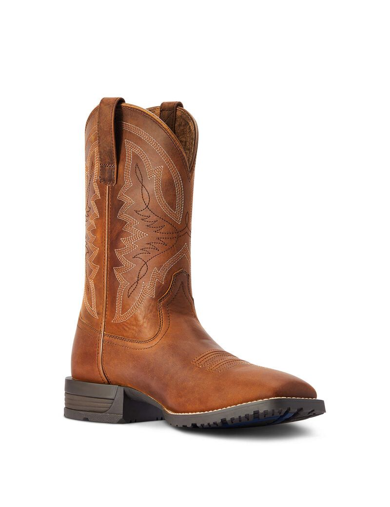 Botas Occidentales Ariat Híbrido Ranchwork Hombre Marrones | AGLF39728