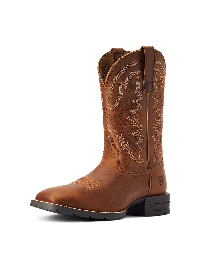 Botas Occidentales Ariat Híbrido Ranchwork Hombre Marrones | AGLF39728