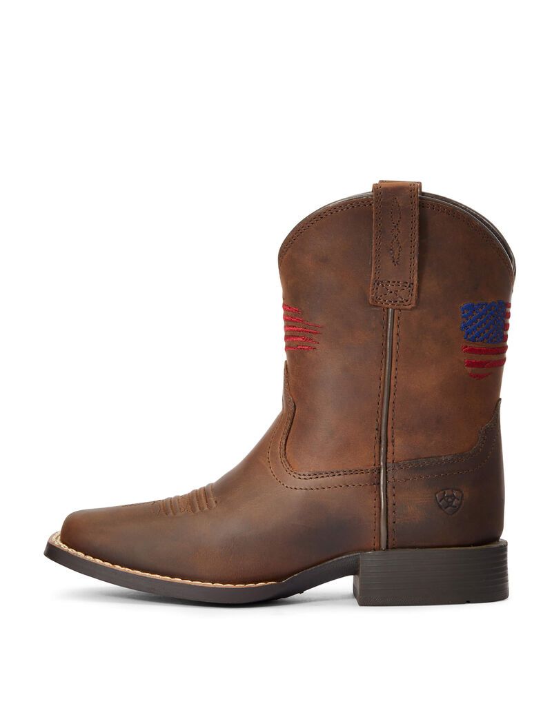 Botas Occidentales Ariat Patriot Ii Niños Marrones | WGZU25864