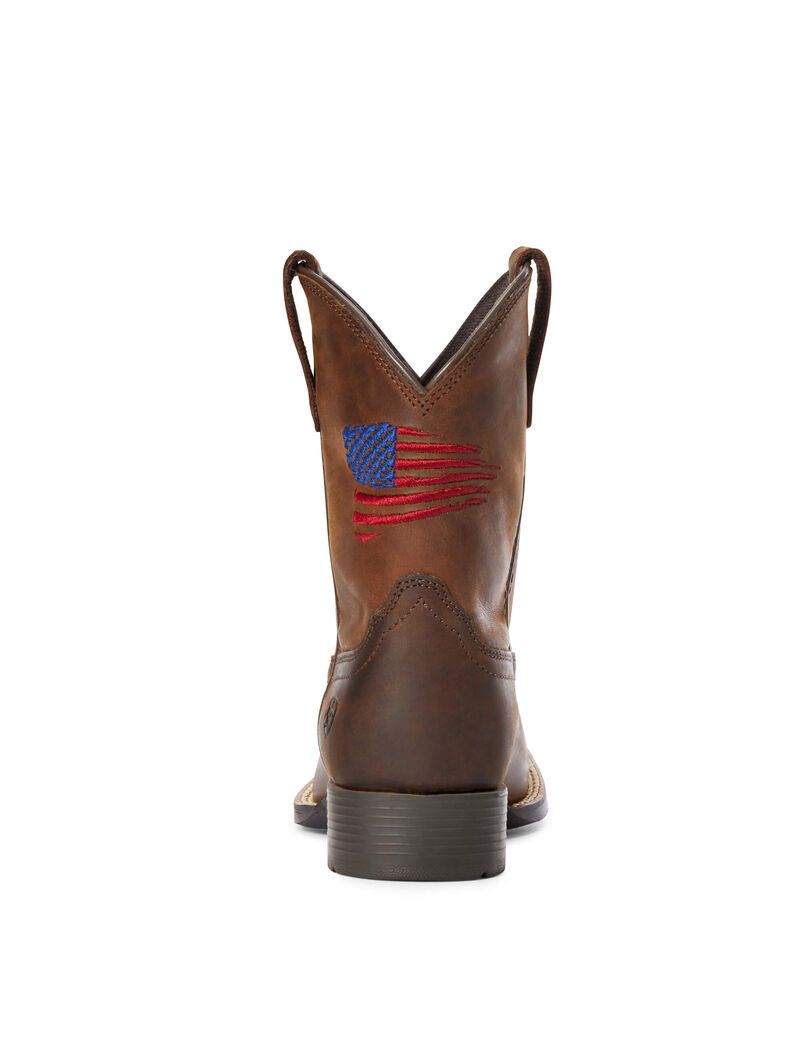 Botas Occidentales Ariat Patriot Ii Niños Marrones | WGZU25864