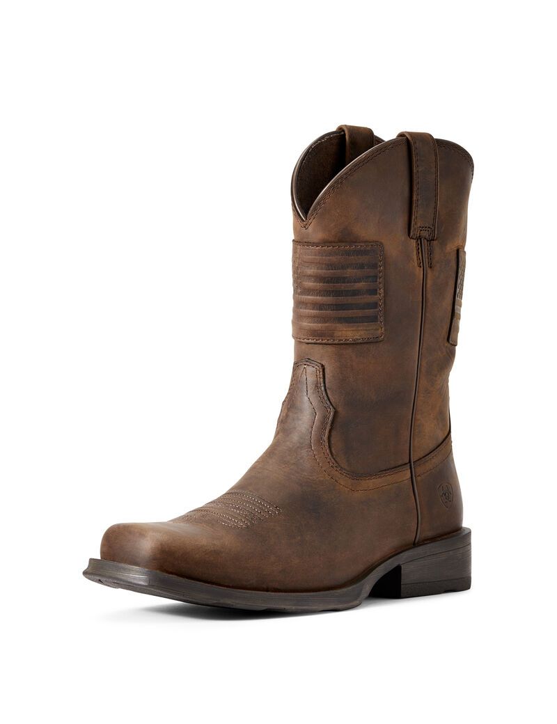 Botas Occidentales Ariat Rambler Patriot Hombre Marrones | CXNP53124