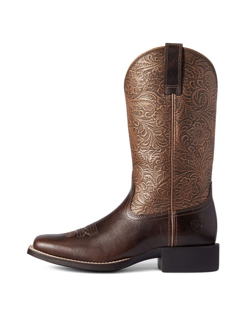 Botas Occidentales Ariat Round Up Anchos Square Puntera Mujer Marrones | ERWK72189