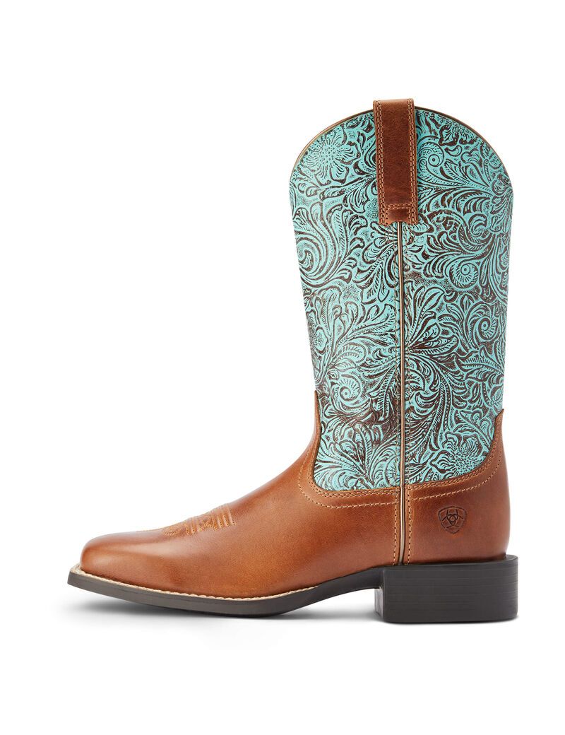 Botas Occidentales Ariat Round Up Anchos Square Puntera Mujer Marrones | IPYZ51430