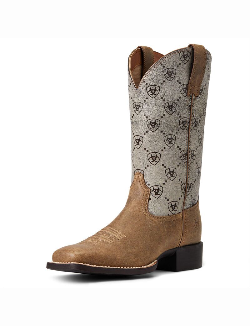 Botas Occidentales Ariat Round Up Anchos Square Puntera Mujer Marrones | RINW42736