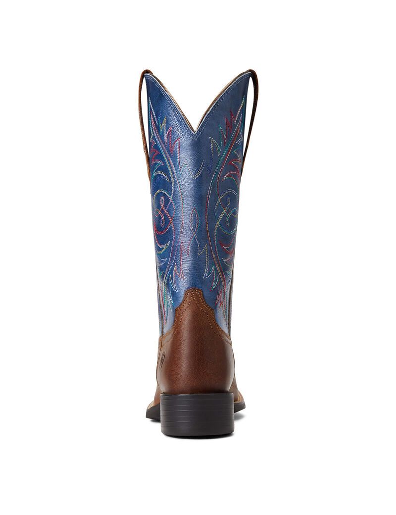 Botas Occidentales Ariat Round Up Anchos Square Puntera Stretchfit Mujer Marrones | XWUL37641