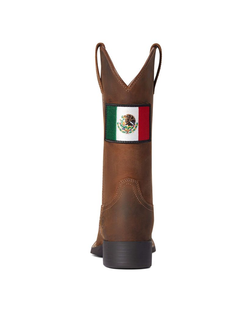 Botas Occidentales Ariat Round Up Orgullo Mexicano Mujer Marrones | RUJZ04985