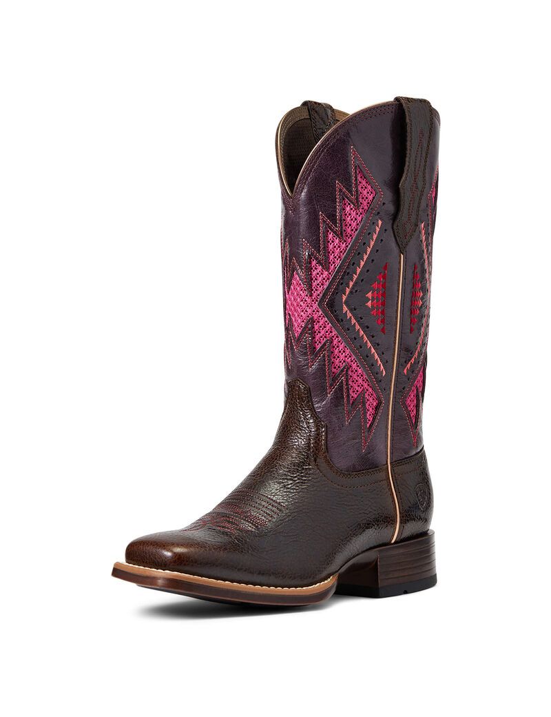 Botas Occidentales Ariat Sienna Venttek 360 Mujer Chocolate | DFNJ73940