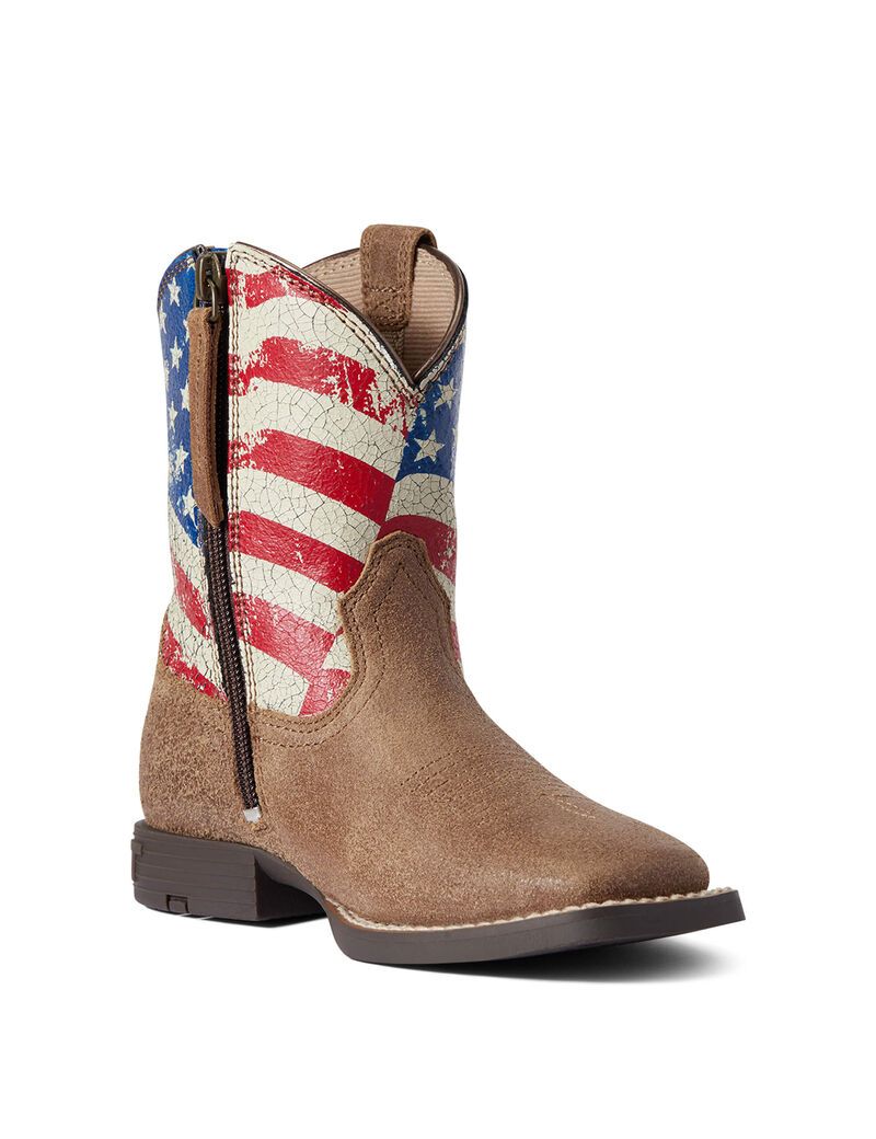 Botas Occidentales Ariat Stars And Stripes Niños Marrones | NRWY81649