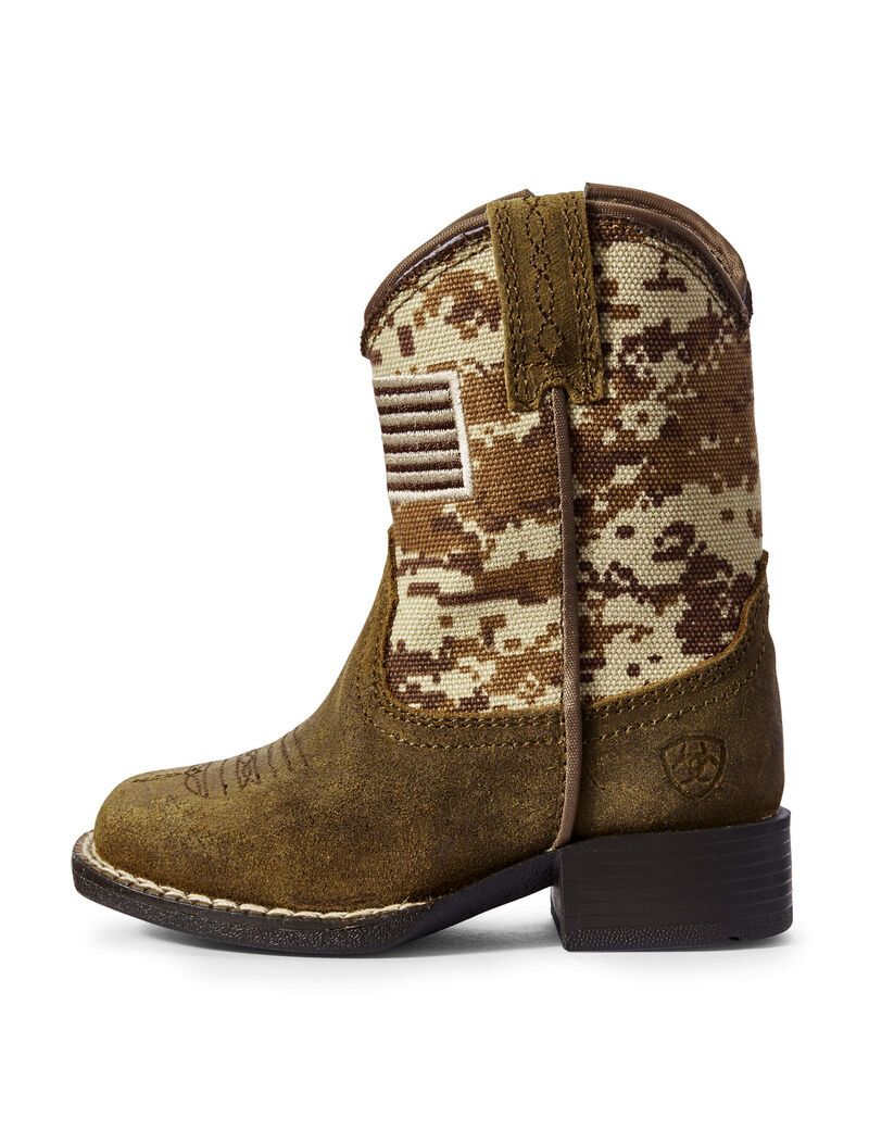 Botas Occidentales Ariat Stompers Dallas Niños Marrones | DYRH98037