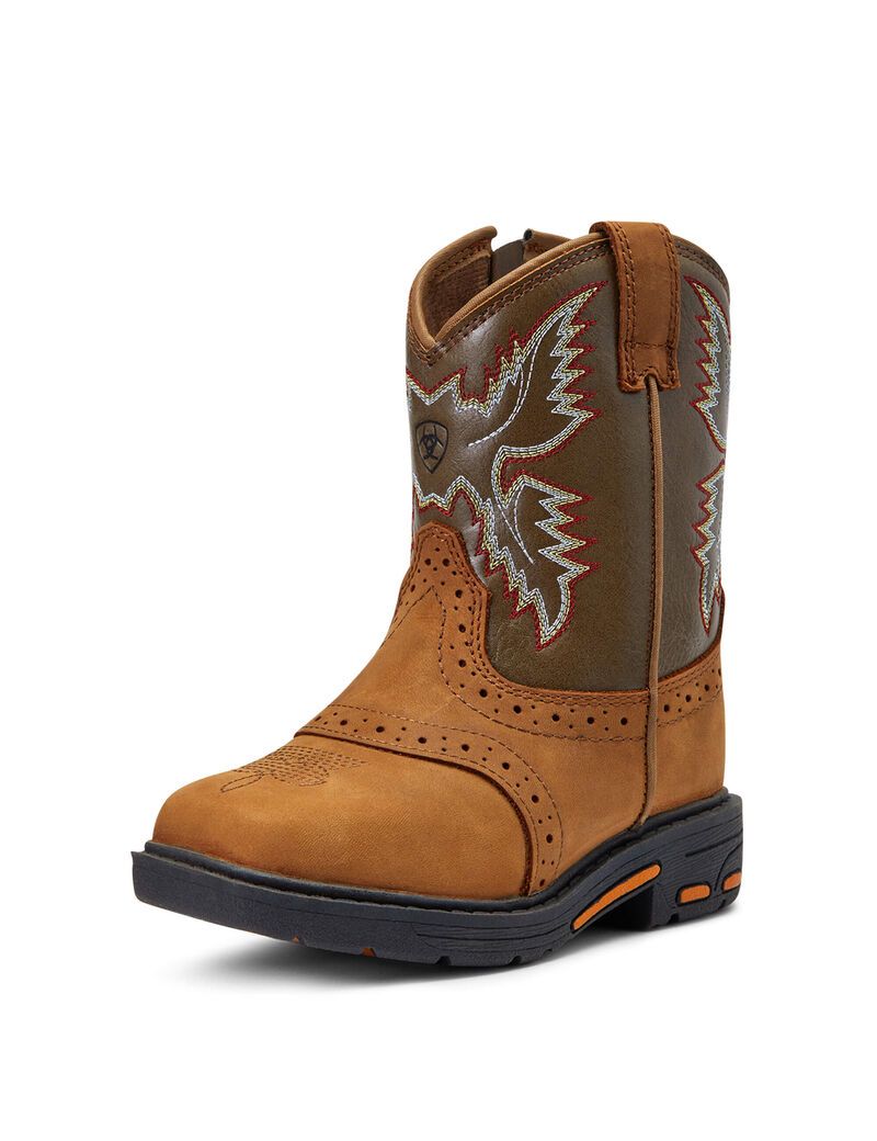 Botas Occidentales Ariat Stompers Durango Niños Marrones | NLPA05213