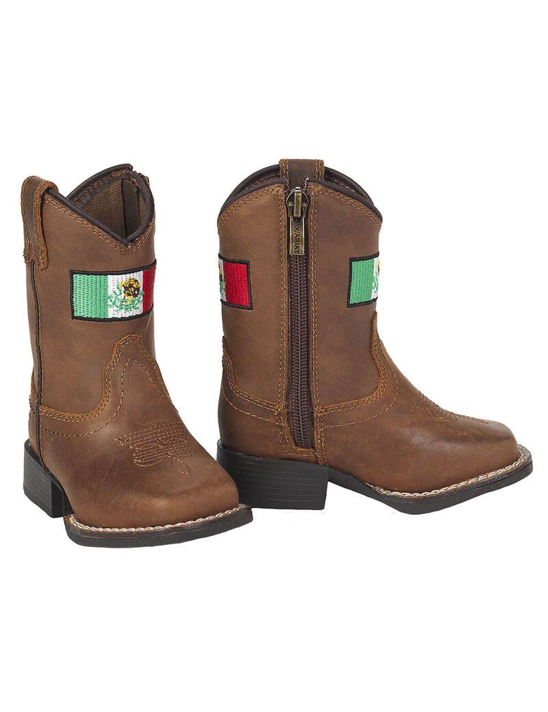 Botas Occidentales Ariat Stompers Mexico Niños Marrones | OKEJ72603